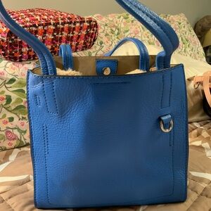 Banana Republic RARE Electric Blue Leather Bag